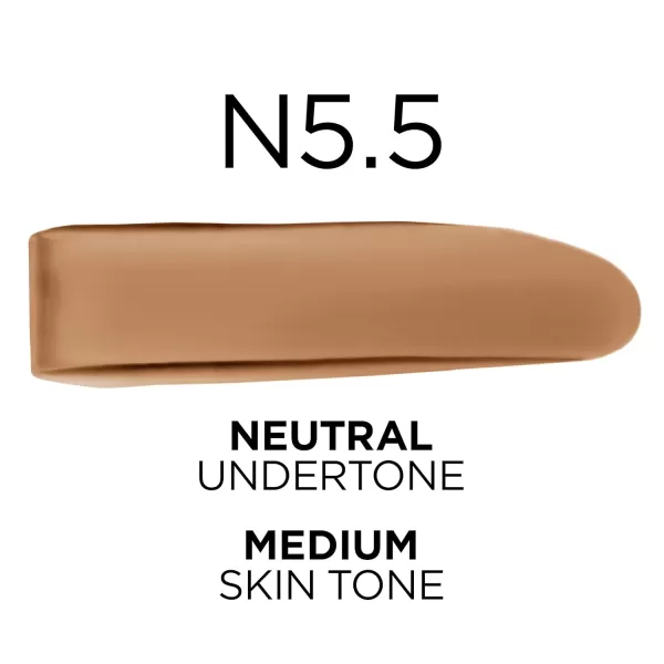 L'Oreal Paris True Match Super-Blendable Foundation, Medium Coverage Liquid Foundation Makeup, W8, Medium Deep, 1 Fl Oz