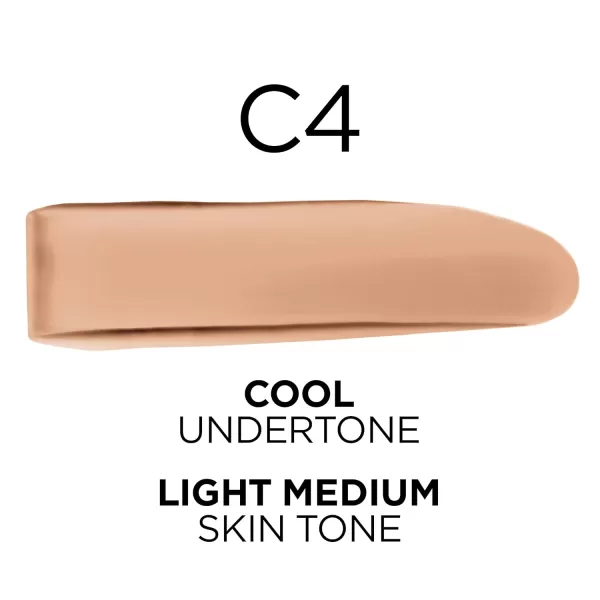 L'Oreal Paris True Match Super-Blendable Foundation, Medium Coverage Liquid Foundation Makeup, W8, Medium Deep, 1 Fl Oz
