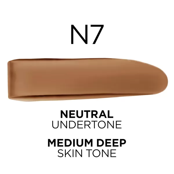 L'Oreal Paris True Match Super-Blendable Foundation, Medium Coverage Liquid Foundation Makeup, W8, Medium Deep, 1 Fl Oz
