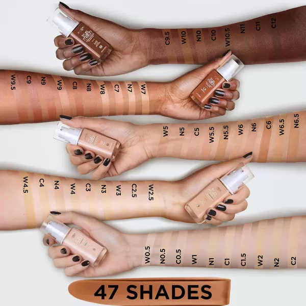 L'Oreal Paris True Match Super-Blendable Foundation, Medium Coverage Liquid Foundation Makeup, W8, Medium Deep, 1 Fl Oz