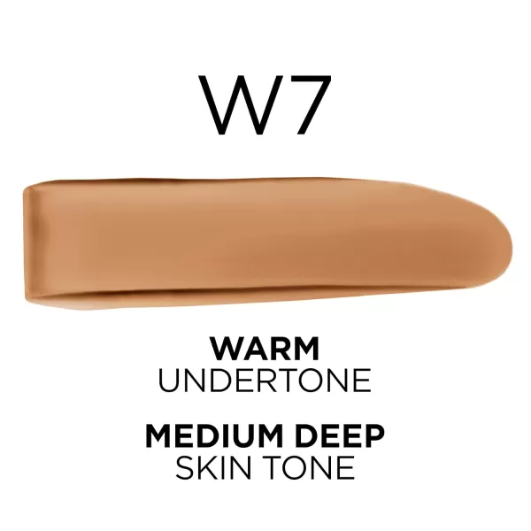 L'Oreal Paris True Match Super-Blendable Foundation, Medium Coverage Liquid Foundation Makeup, W8, Medium Deep, 1 Fl Oz