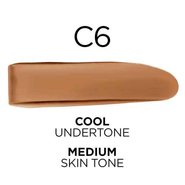 L'Oreal Paris True Match Super-Blendable Foundation, Medium Coverage Liquid Foundation Makeup, W8, Medium Deep, 1 Fl Oz