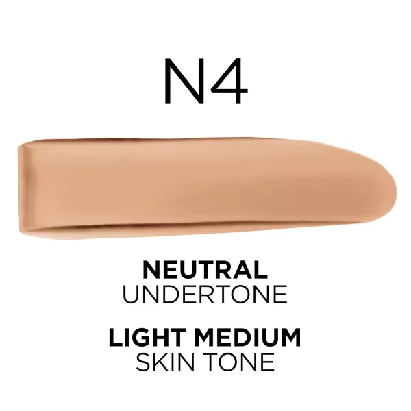 L'Oreal Paris True Match Super-Blendable Foundation, Medium Coverage Liquid Foundation Makeup, W8, Medium Deep, 1 Fl Oz