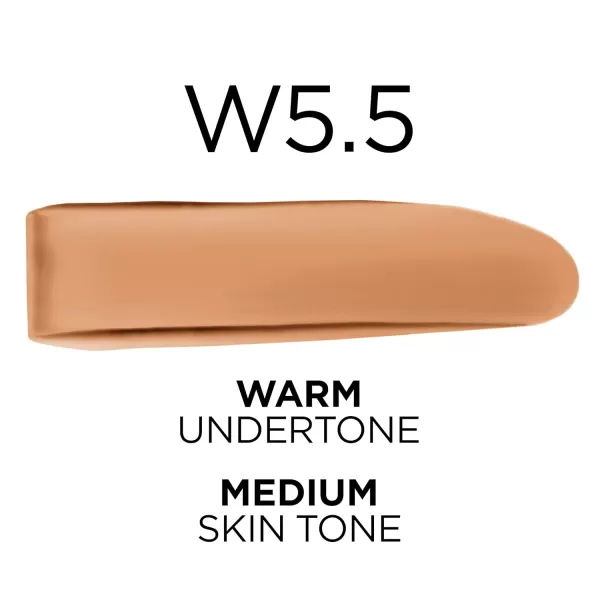 L'Oreal Paris True Match Super-Blendable Foundation, Medium Coverage Liquid Foundation Makeup, W8, Medium Deep, 1 Fl Oz