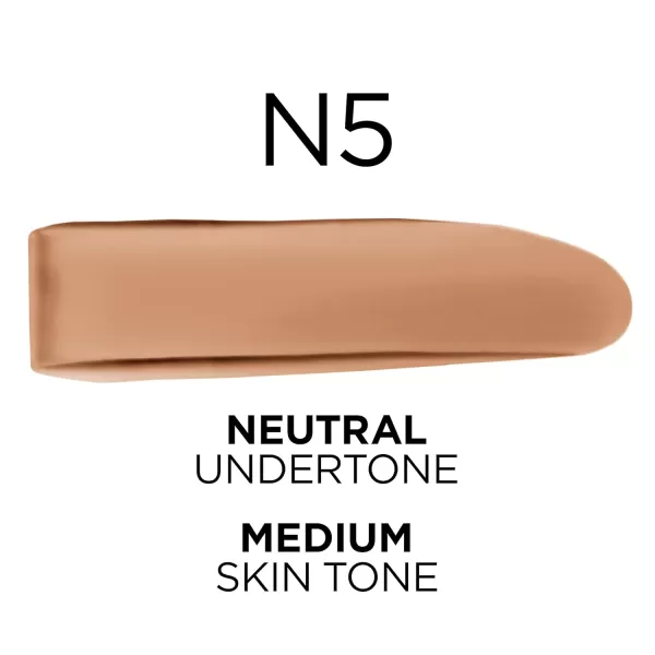 L'Oreal Paris True Match Super-Blendable Foundation, Medium Coverage Liquid Foundation Makeup, W8, Medium Deep, 1 Fl Oz
