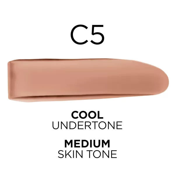 L'Oreal Paris True Match Super-Blendable Foundation, Medium Coverage Liquid Foundation Makeup, W8, Medium Deep, 1 Fl Oz
