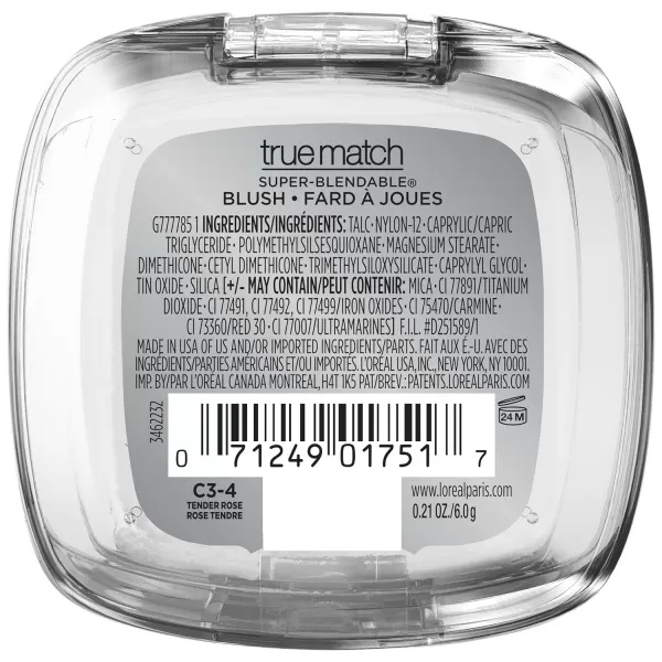 L'Oreal Paris True Match Super-Blendable Powder Blush, Innocent Flush, 0.21 Oz 