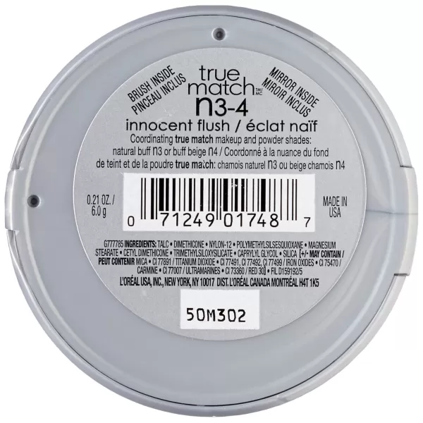 L'Oreal Paris True Match Super-Blendable Powder Blush, Innocent Flush, 0.21 Oz 