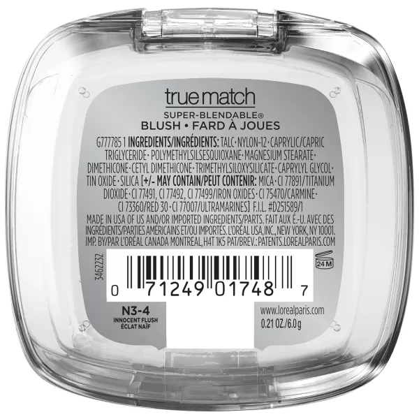 L'Oreal Paris True Match Super-Blendable Powder Blush, Innocent Flush, 0.21 Oz 