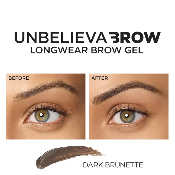 L'Oreal Paris Unbelieva-Brow Longwear Waterproof Tinted Brow Gel, Smudge-resistant, Transfer- Proof, Quick Drying, Easy and quick application with precise brush, Blonde, 0.15 fl. oz.