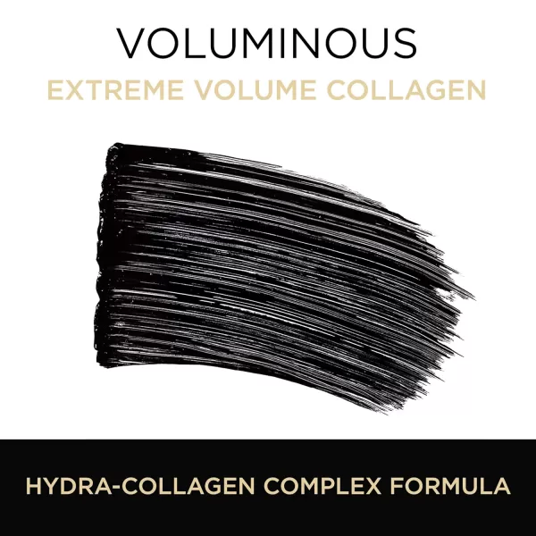 L'Oreal Paris Voluminous Extra Volume Collagen Plumping Mascara, Blackest Black, 0.34 Fl Oz, 2 Count)