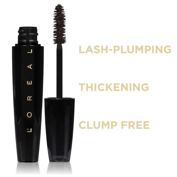 L'Oreal Paris Voluminous Extra Volume Collagen Plumping Mascara, Blackest Black, 0.34 Fl Oz, 2 Count