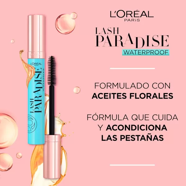 L'Oreal Paris Voluminous Lash Paradise Waterproof Mascara, Blackest Black, 0.25 Fl Oz 