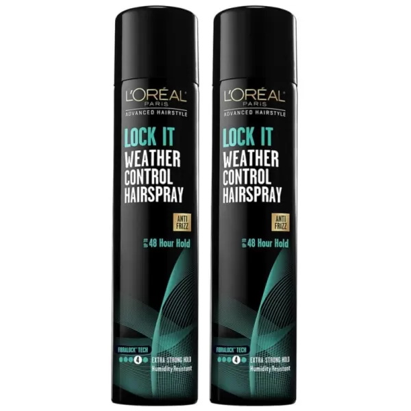 L'Oréal Paris Advanced Hairstyle LOCK IT Weather Control Hairspray, 8.25 oz. )