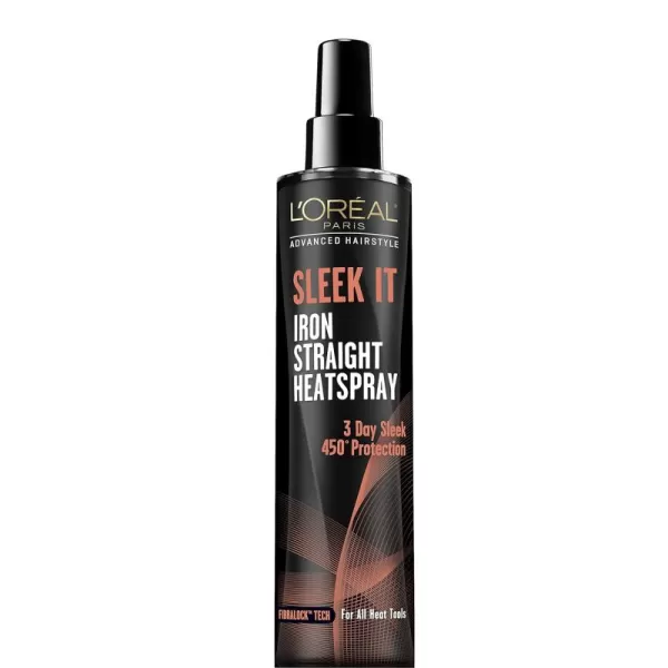 L'Oréal Paris Advanced Hairstyle Sleek It Iron Straight Heat Spray, 5.7 Ounce)
