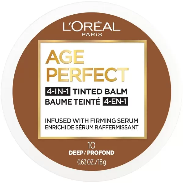 L'Oreal Paris Age Perfect 4-in-1 Tinted Face Balm Foundation with Firming Serum, Light 20, 0.63 Ounce