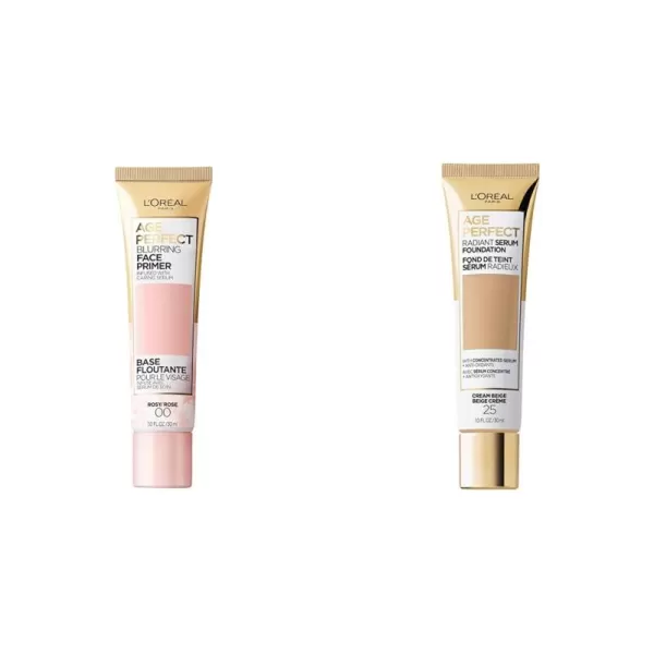 L'Oreal Paris Age Perfect Face Blurring Primer Infused with Caring Serum Smoothes Liners and Pores