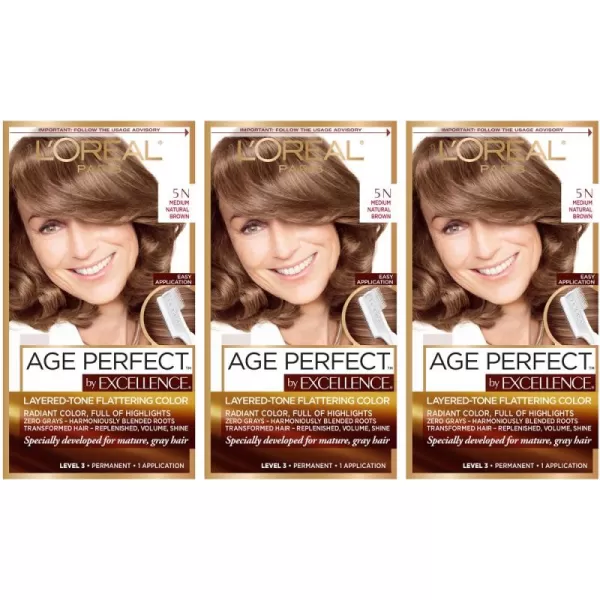 L'Oreal Paris Age Perfect Permanent Hair Color, 9N Light Natural Blonde, 1 kit
