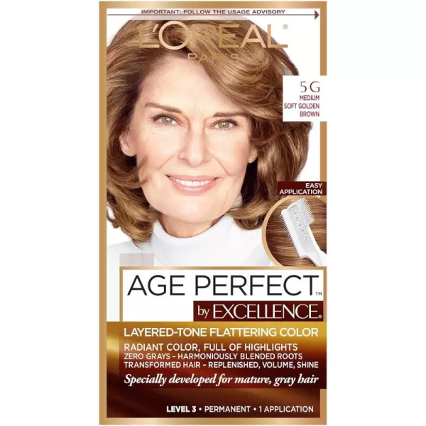 L'Oreal Paris Age Perfect Permanent Hair Color, 9N Light Natural Blonde, 1 kit