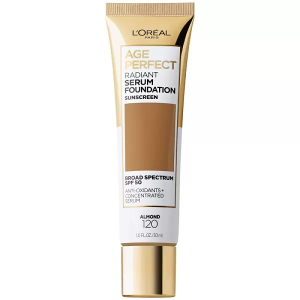 L'Oreal Paris Age Perfect Radiant Serum Foundation with SPF 50, Rose Ivory, 1 Ounce