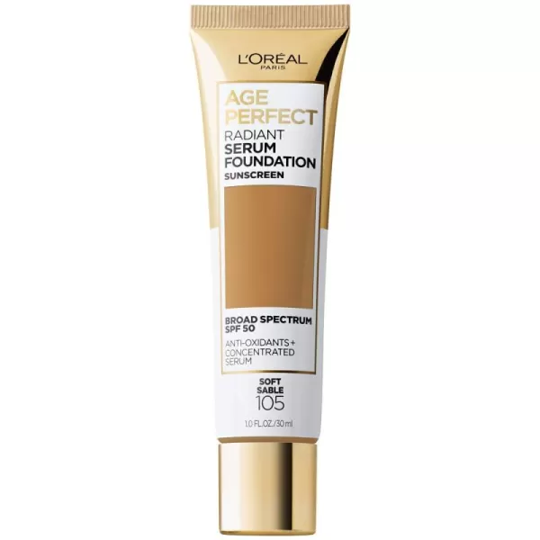 L'Oreal Paris Age Perfect Radiant Serum Foundation with SPF 50, Rose Ivory, 1 Ounce