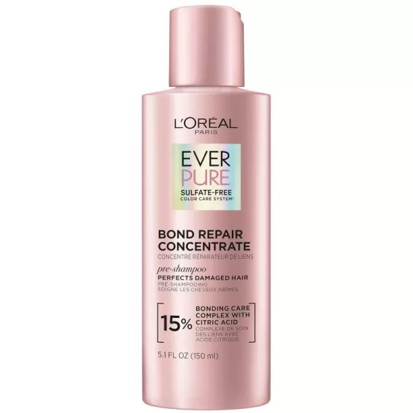 L'Oreal Paris Bond Repair Shampoo and Conditioner Set, Strengthens and Repairs Weak Hair Bonds, Sulfate Free &amp; Vegan, EverPure, 1 Hair Care Kit 
