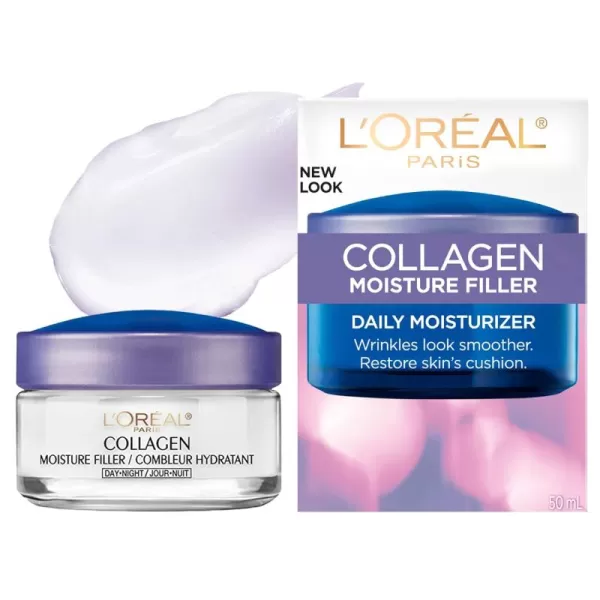 L'Oreal Paris Collagen Face Moisturizer Day and Night Cream, 1.7 oz + Dermo-Expertise Eye Defense Eye Cream, 0.5 oz