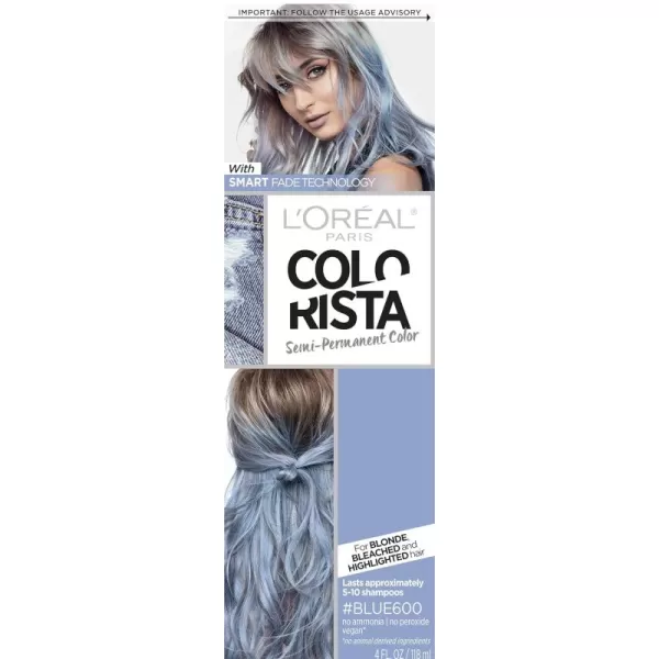 L'Oreal Paris Colorista Semi Permanent Hair Color for Brunettes, Color Depositing Hair Mask Formula, Maroon
