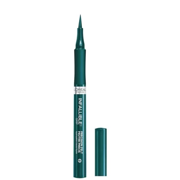 L’Oréal Paris Cosmetics Paris Makeup Infallible Grip Precision Felt Eyeliner, Smudge Resistant, Long Lasting Waterproof Eyeliner, Blue, Blue, 0.03 fl oz