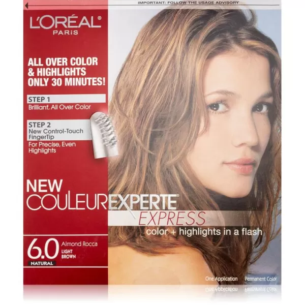 L'Oreal Paris Couleur Experte 2-Step Home Hair Color and Highlights Kit, Chocolate Mousse