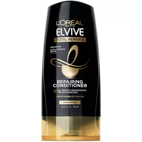 L'Oreal Paris Elvive Total Repair 5 Repairing Conditioner for Damaged Hair Conditioner with Protein and Ceramide for Strong Silky Shiny Healthy Renewed Hair 28 Fl Oz)