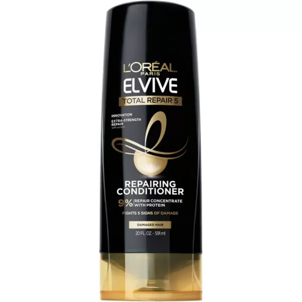 L'Oreal Paris Elvive Total Repair 5 Repairing Conditioner for Damaged Hair Conditioner with Protein and Ceramide for Strong Silky Shiny Healthy Renewed Hair 28 Fl Oz)