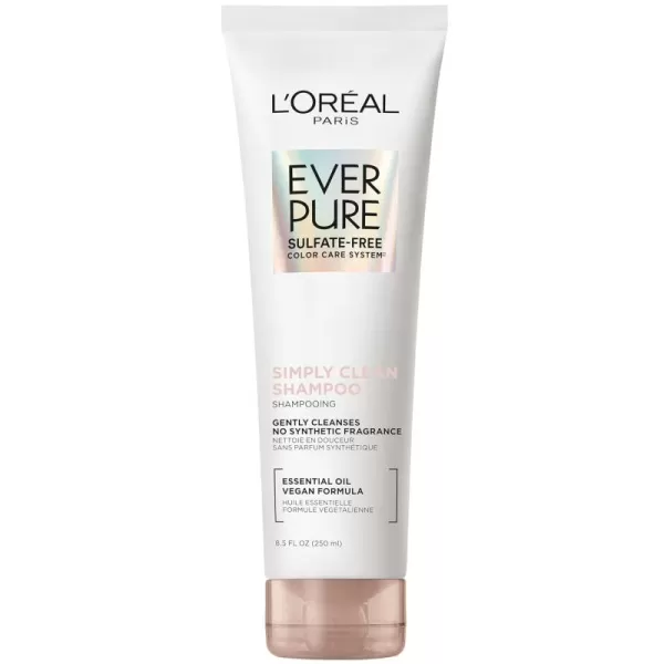 L'Oreal Paris EverPure Sulfate Free Simply Clean Shampoo and Conditioner Set, Hydrating Hair Care with Rosemary Essential Oils, 1 Kit 