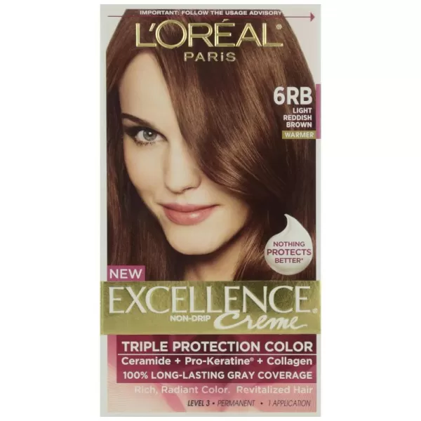 L'Oreal Paris Excellence Creme Permanent Hair Color, 4 Dark Brown, 100 percent Gray Coverage Hair Dye, Pack of 2