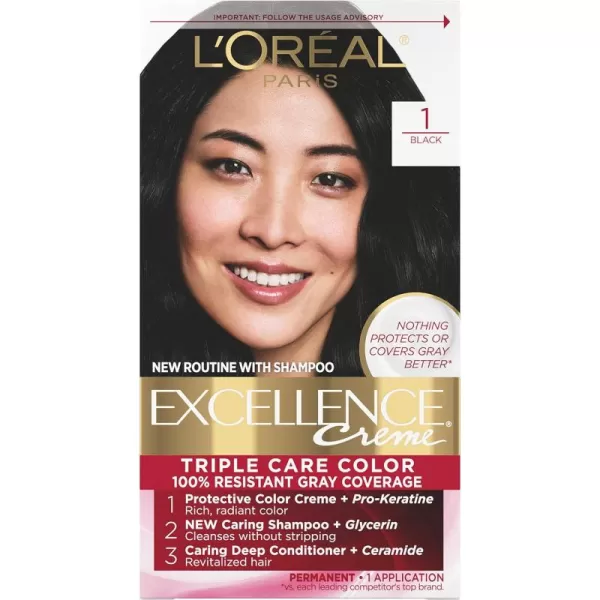 L'Oreal Paris Excellence Creme Permanent Hair Color, 8 Medium Blonde, 100 percent Gray Coverage Hair Dye, Pack of 2