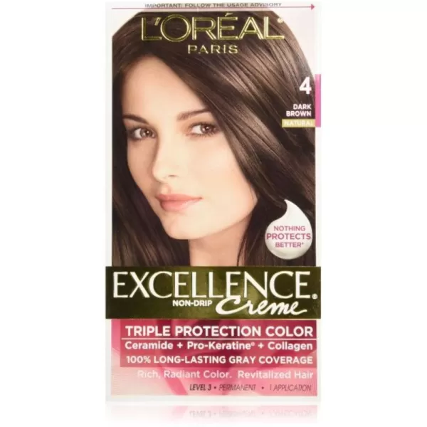 L'Oreal Paris Excellence Creme Permanent Hair Color, 8 Medium Blonde, 100 percent Gray Coverage Hair Dye, Pack of 2