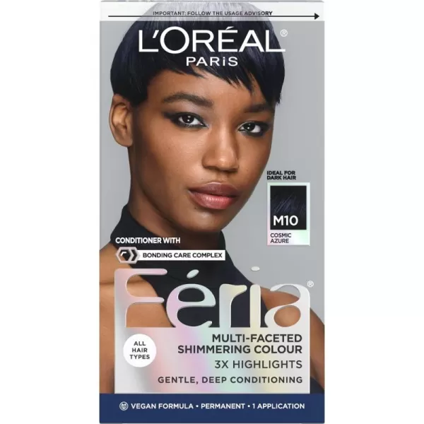L'Oreal Paris Feria Multi-Faceted Shimmering Permanent Hair Color, 20 Black Leather , Pack of 1, Hair Dye