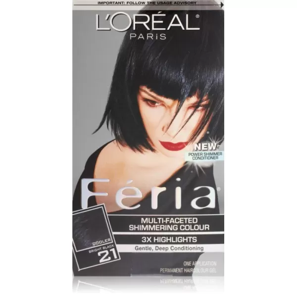L'Oreal Paris Feria Multi-Faceted Shimmering Permanent Hair Color, B61 Downtown Brown, Hair Dye Kit, Pack of 2