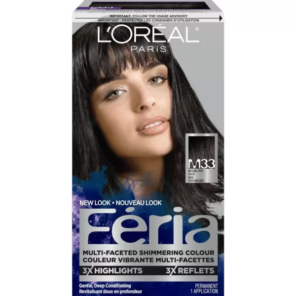 L'Oreal Paris Feria Multi-Faceted Shimmering Permanent Hair Color, B61 Downtown Brown, Hair Dye Kit, Pack of 2