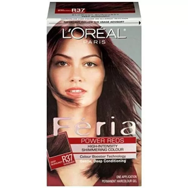 L'Oreal Paris Feria Multi-Faceted Shimmering Permanent Hair Color Hair Dye, V38 Violet Noir 