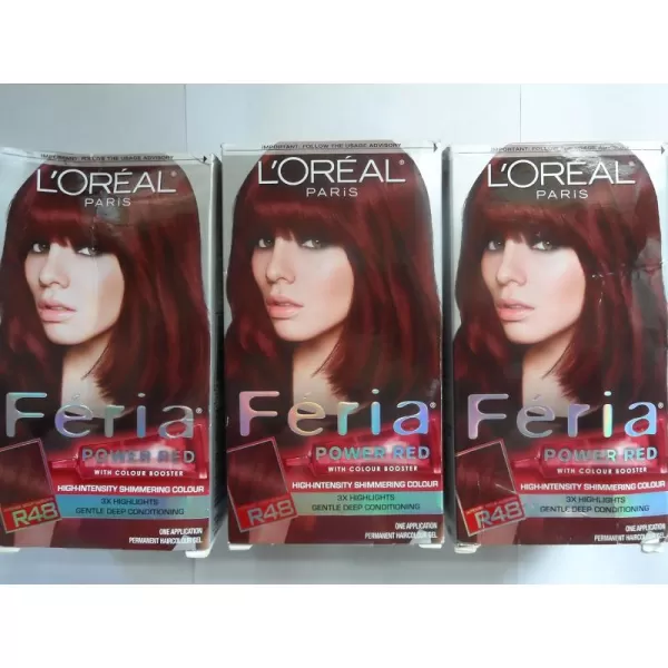L'Oreal Paris Feria Multi-Faceted Shimmering Permanent Hair Color Hair Dye, V38 Violet Noir 