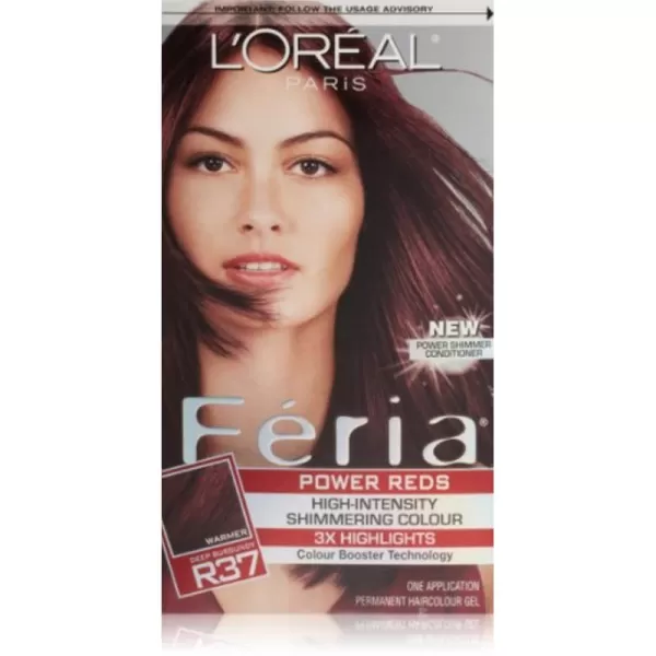 L'Oreal Paris Feria Multi-Faceted Shimmering Permanent Hair Color Hair Dye, V38 Violet Noir )