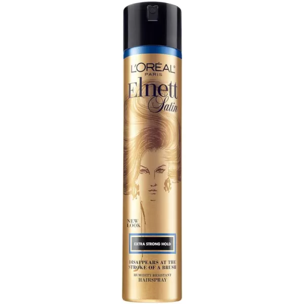 L'Oreal Paris Hair Care Elnett Satin Extra Strong Hold Hairspray, Unscented, 11 Ounce )