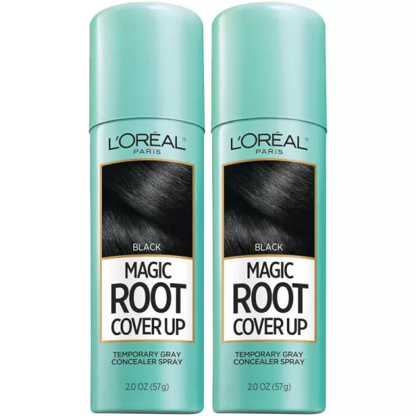 L'Oreal Paris Hair Color Root Cover Up Hair Dye Black 2 Ounce  
