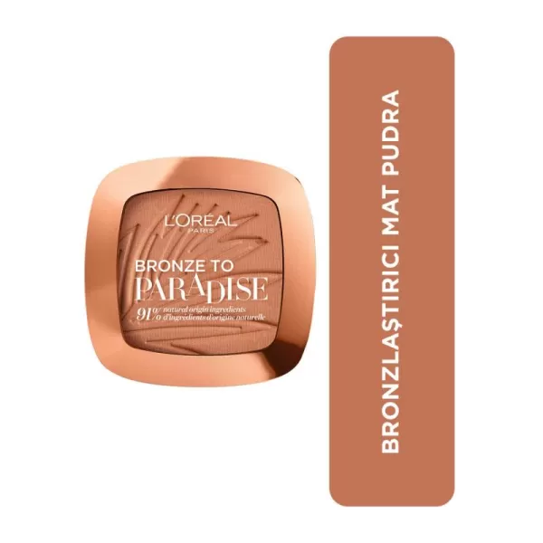 L'Oreal Paris Infallible Up to 24H Fresh Wear Soft Matte Longwear Bronzer. Waterproof, heatproof, Transfer, humidity and sweatproof, Light Medium, 0.31 oz