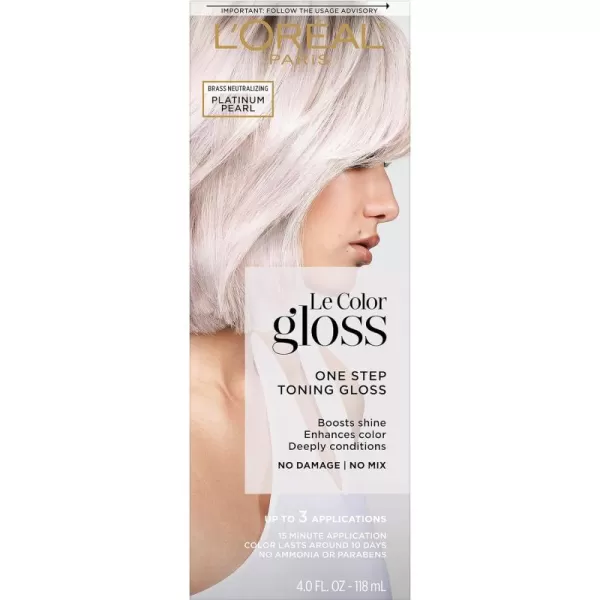 L'Oreal Paris Le Color One Step Hair Toning Gloss, Cool Blonde, 4 Ounce