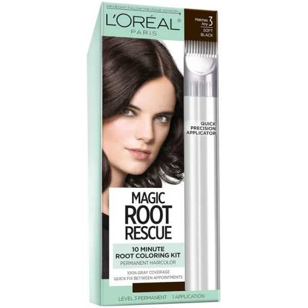 L'Oreal Paris Magic Root Rescue 10 Minute Root Hair Coloring Kit, Permanent Hair Color with Quick Precision Applicator, 100 percent Gray Coverage, 5 Medium Brown, 1 kit