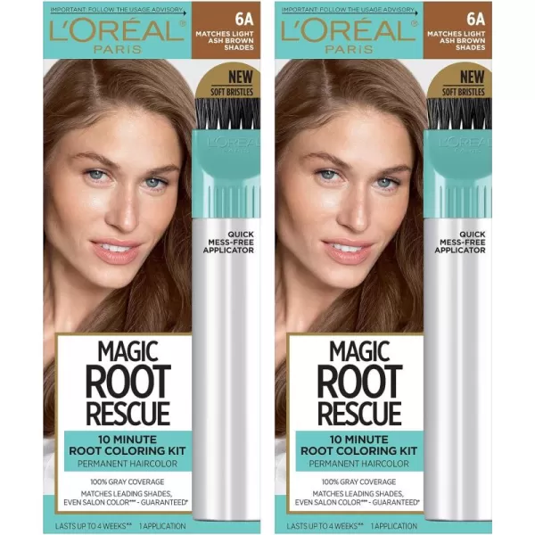 L'Oreal Paris Magic Root Rescue 10 Minute Root Hair Coloring Kit, Permanent Hair Color with Quick Precision Applicator, 100 percent Gray Coverage, 7 Dark Blonde, 1 kit 