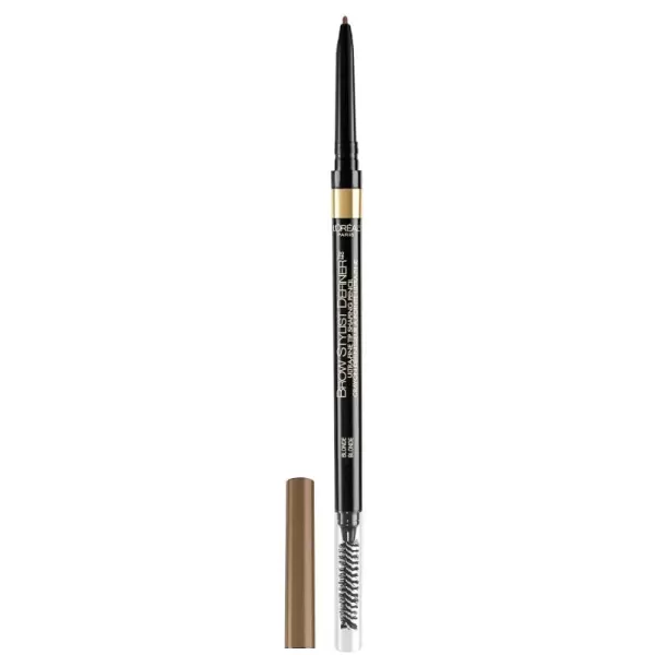 L'Oreal Paris Makeup Brow Stylist Definer Waterproof Eyebrow Pencil, Ultra-Fine Mechanical Pencil, Draws Tiny Brow Hairs and Fills in Sparse Areas and Gaps, Dark Brunette, 0.003 Ounce 