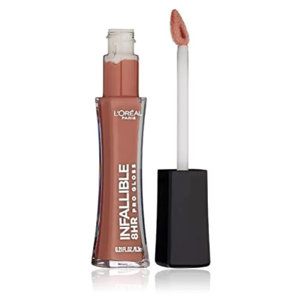 L’Oreal Paris Makeup Infallible 8 Hour Hydrating Lip Gloss, Barely Nude, 0.21 Fl Oz